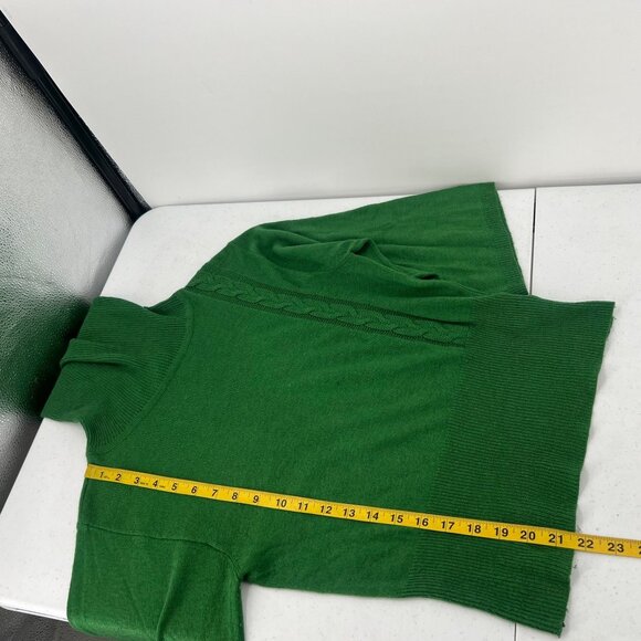 Anthropologie Sparrow S Cowl Neck Sweater Emerald Green Wool Blend Knit Pullover - Picture 9 of 10